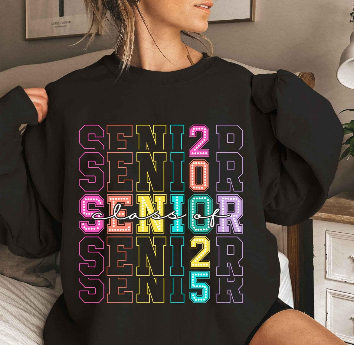 Colorful 2025 Senior Sweater